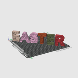 EASTER Letters STL-Easter Bunny Letter Set-Table Centerpiece-Decor 3d model