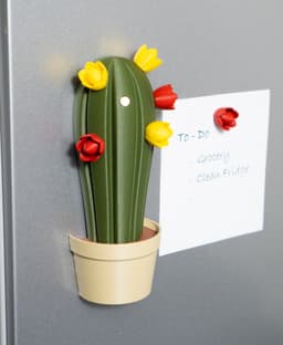 Fridge Magnet – SnapCacti - Featuring Detachable Magnet Blooms – Fun, Decorative, and Functional! 3d model