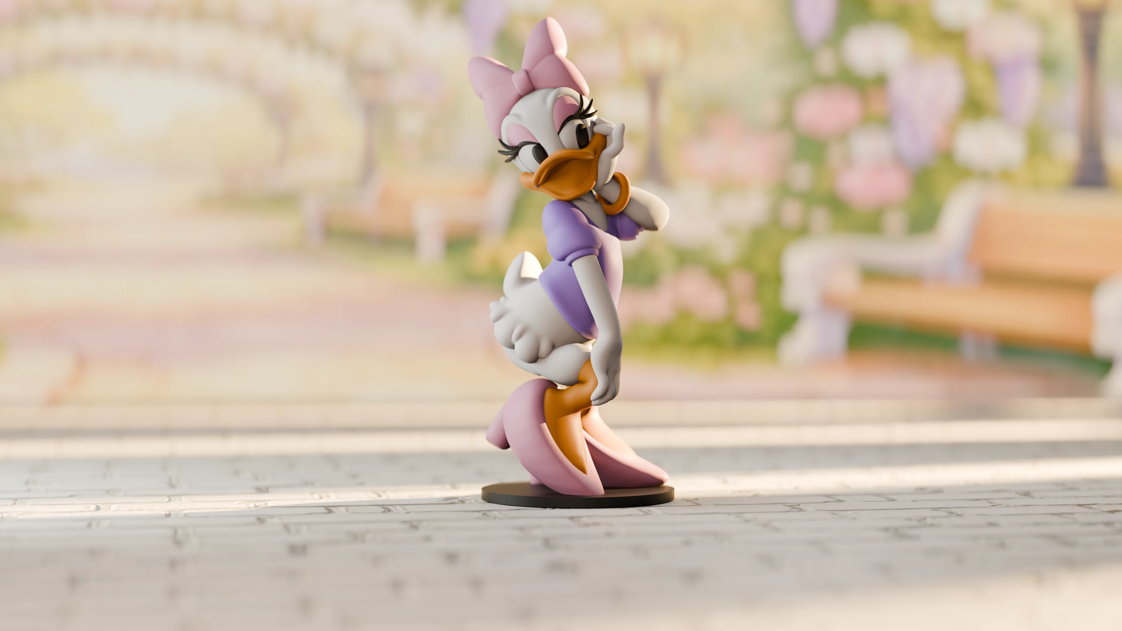 DuckTales Cute Daisy Duck Character Figurine 3d model