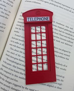 British Telephone Box Book Mark 3d model