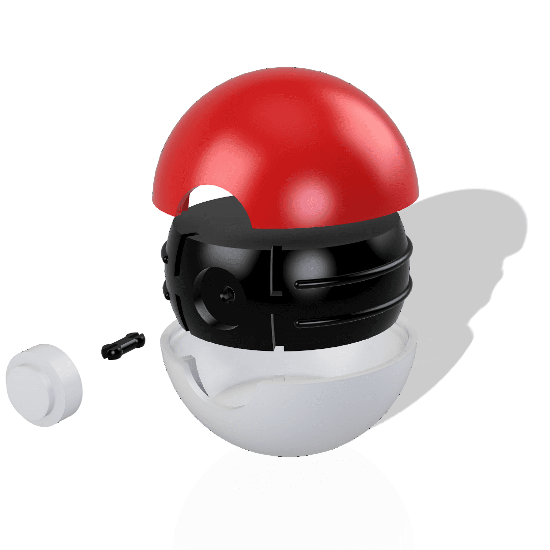 Pokeball (Cosplay Prop with Stand) 3d model