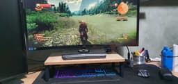 Mini desk style monitor stand legs 3d model