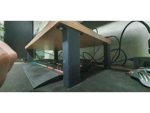 Mini desk style monitor stand legs 3d model