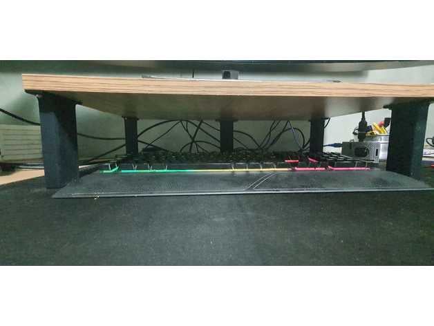 Mini desk style monitor stand legs 3d model
