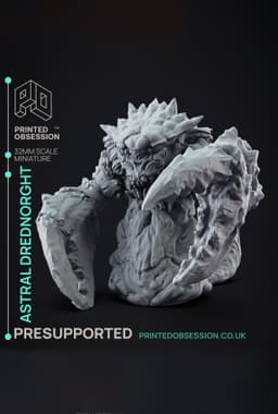 Astral Dreadnorght - Monsters of the Multiverse PRESUPPORTED - Illustrated and Stats - 32mm scale 3d model