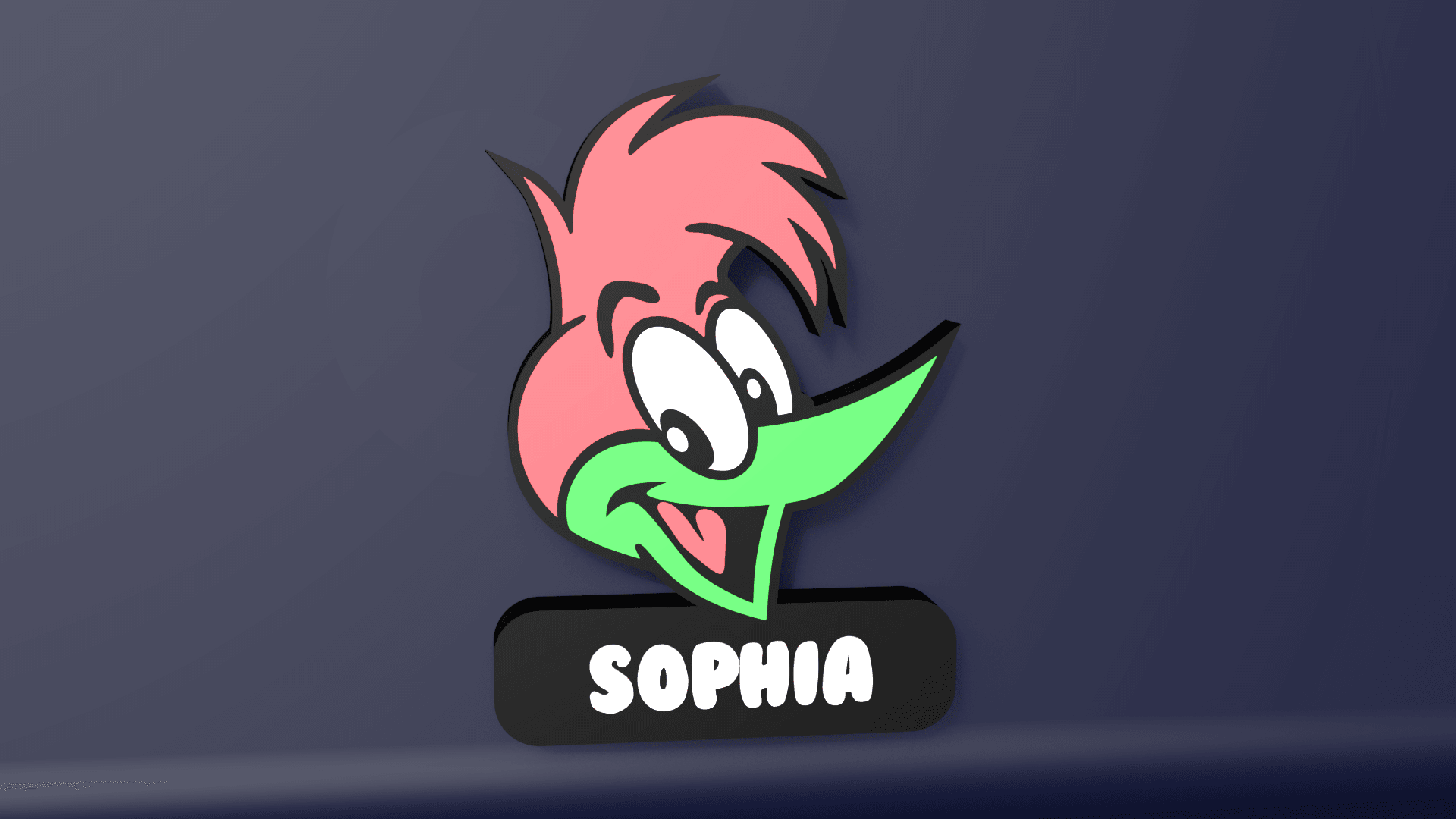 Woody Woodpecker - LED Strip compatible 3d model