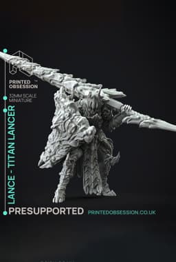 Lance - Hunting Party - PRESUPPORTED - Illustrated and Stats - 32mm scale 3d model