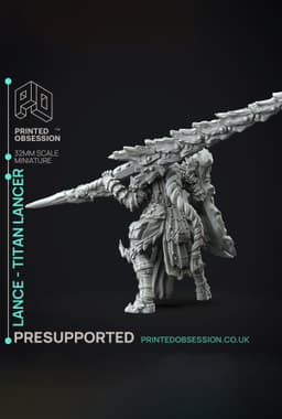 Lance - Hunting Party - PRESUPPORTED - Illustrated and Stats - 32mm scale 3d model