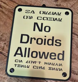 Star Wars - No Droids Allowed 3d model