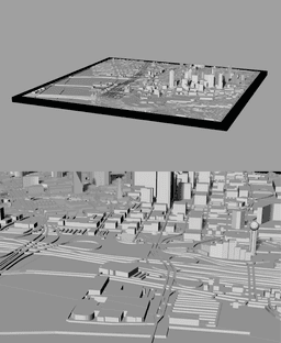DALLAS, Skyline, 3D map 3d model