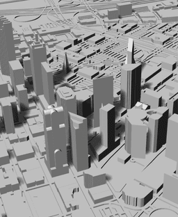 DALLAS, Skyline, 3D map 3d model