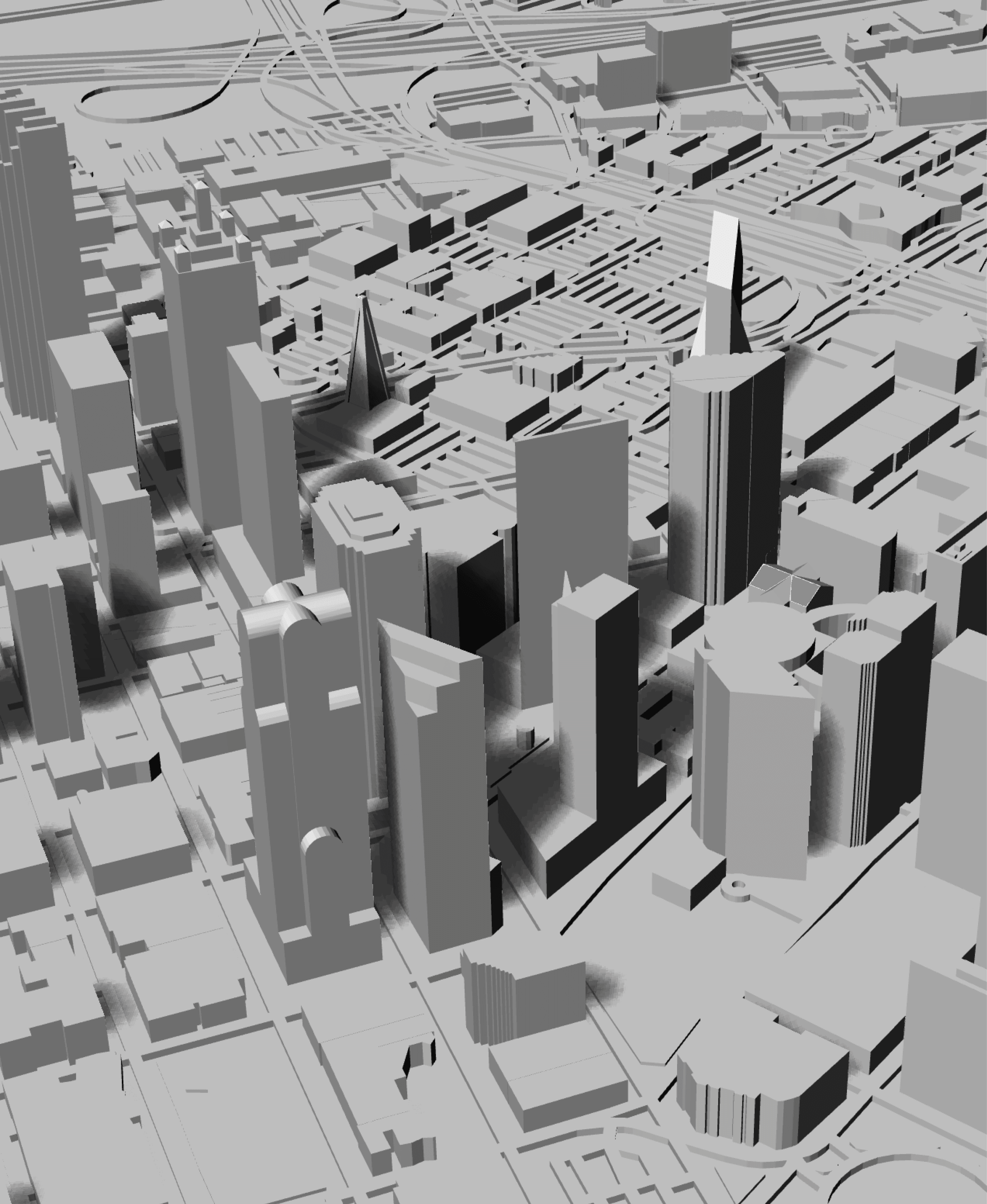 DALLAS, Skyline, 3D map 3d model