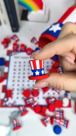 The 100 Hidden Uncle Sam Hats 4th July Game + PDF 3d model