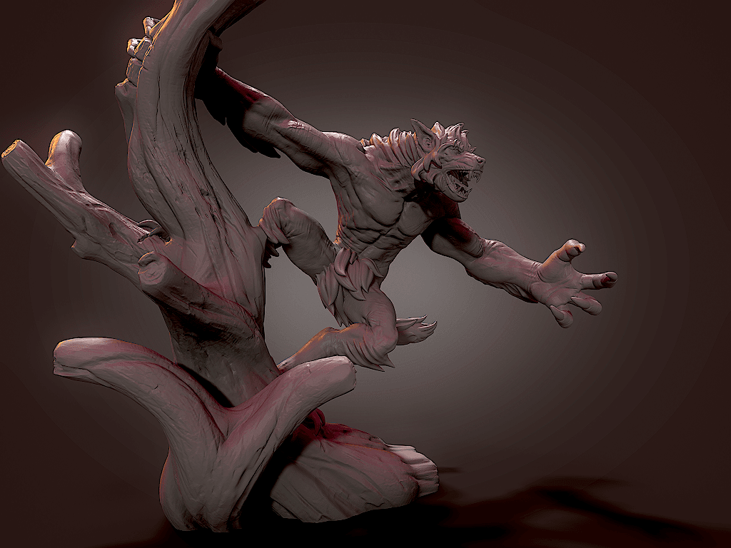 Werewolf1_with_fur.stl 3d model