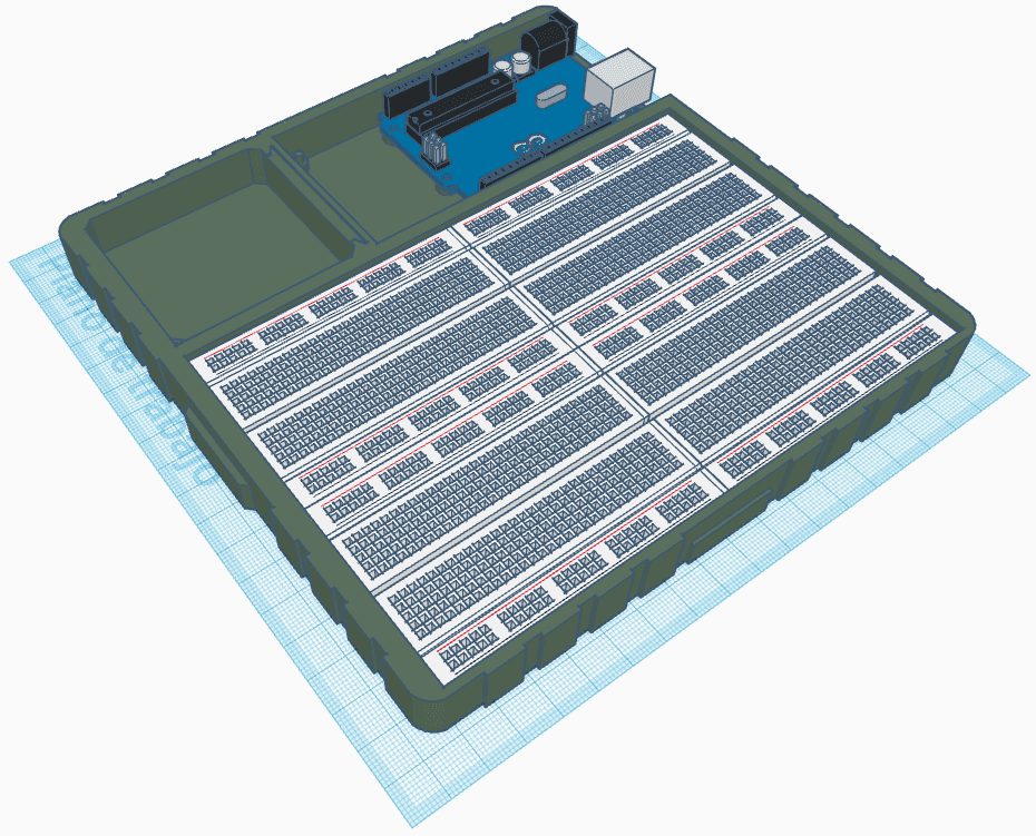 Base para Arduino Táctica 3d model