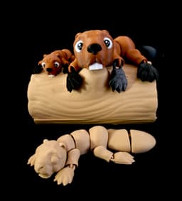 Beaver Flexi with Log *Commercial Version* 3d model