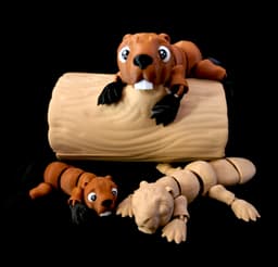 Beaver Flexi with Log *Commercial Version* 3d model
