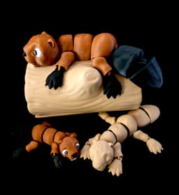 Beaver Flexi with Log *Commercial Version* 3d model