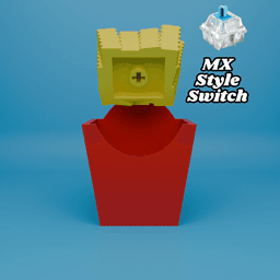 Clicky Fries (Keycap Fidget Toy) 3d model
