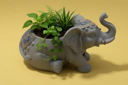 Cute Elephant Plant Pot Indoor Succulent Planter Decor 3d model