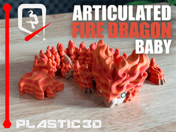 Baby Fire Dragon — The Scorching Sentinel 3d model