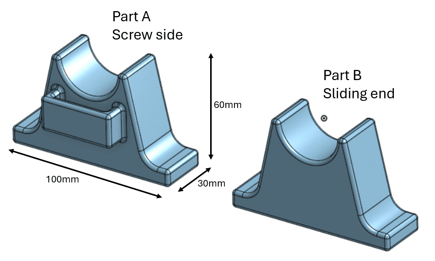 Pony pipe clamp stands 3d model