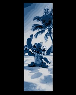A little blue alien "dog" taking some time to relax with his friend - Set of bookmarks 3d model