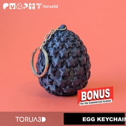 BONUS!!- Stallar dragon egg keychain 019 - STL Files 3d model