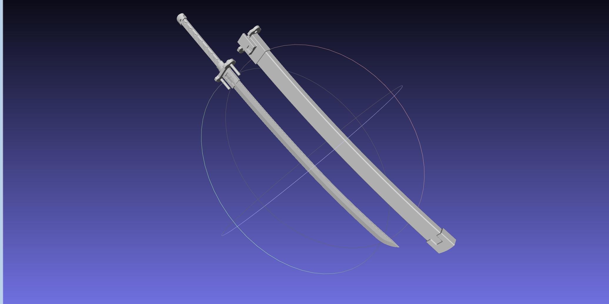 Kill La Kill Satsuki Sword And Sheath Printable Assembly 3d model