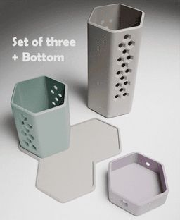 Modular Stationary or Table Set of 3 3d model