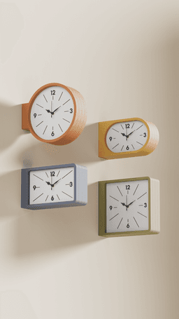 QUADRA - Rectangular Double Side Wall Clock - Dulton style 3d model