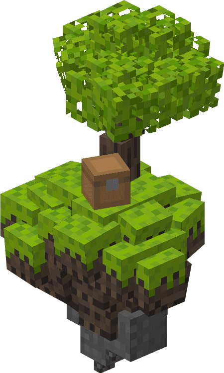 mc inspired mini floating island 3d model