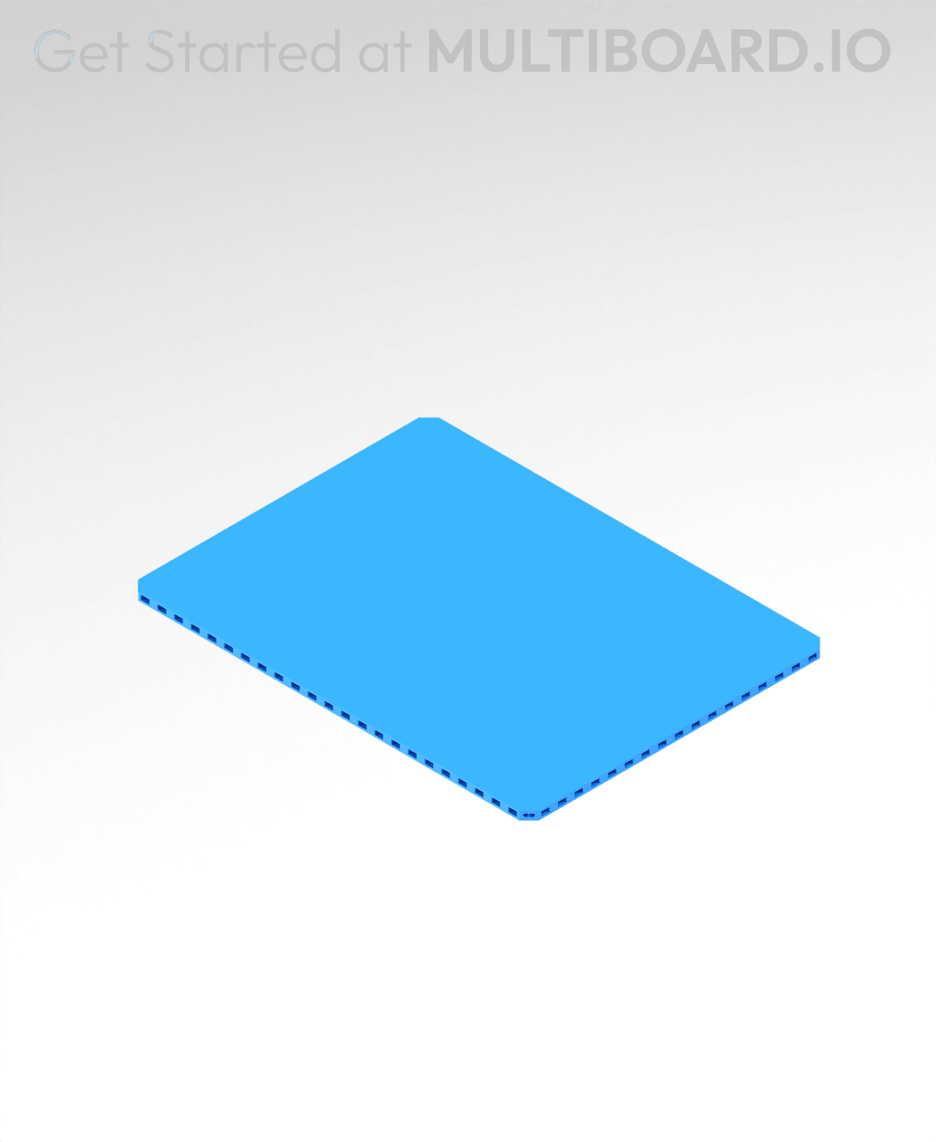12x9 MU - Plain - MultiBoard Plate 3d model
