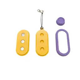 Magnetic Fidget Slider with Keychain, Concave Magnetic Fidget Toy, Quiet Enhanced Focus 3d model
