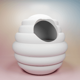 Articulated Bee + Hive 3d model