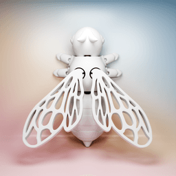 Articulated Bee + Hive 3d model