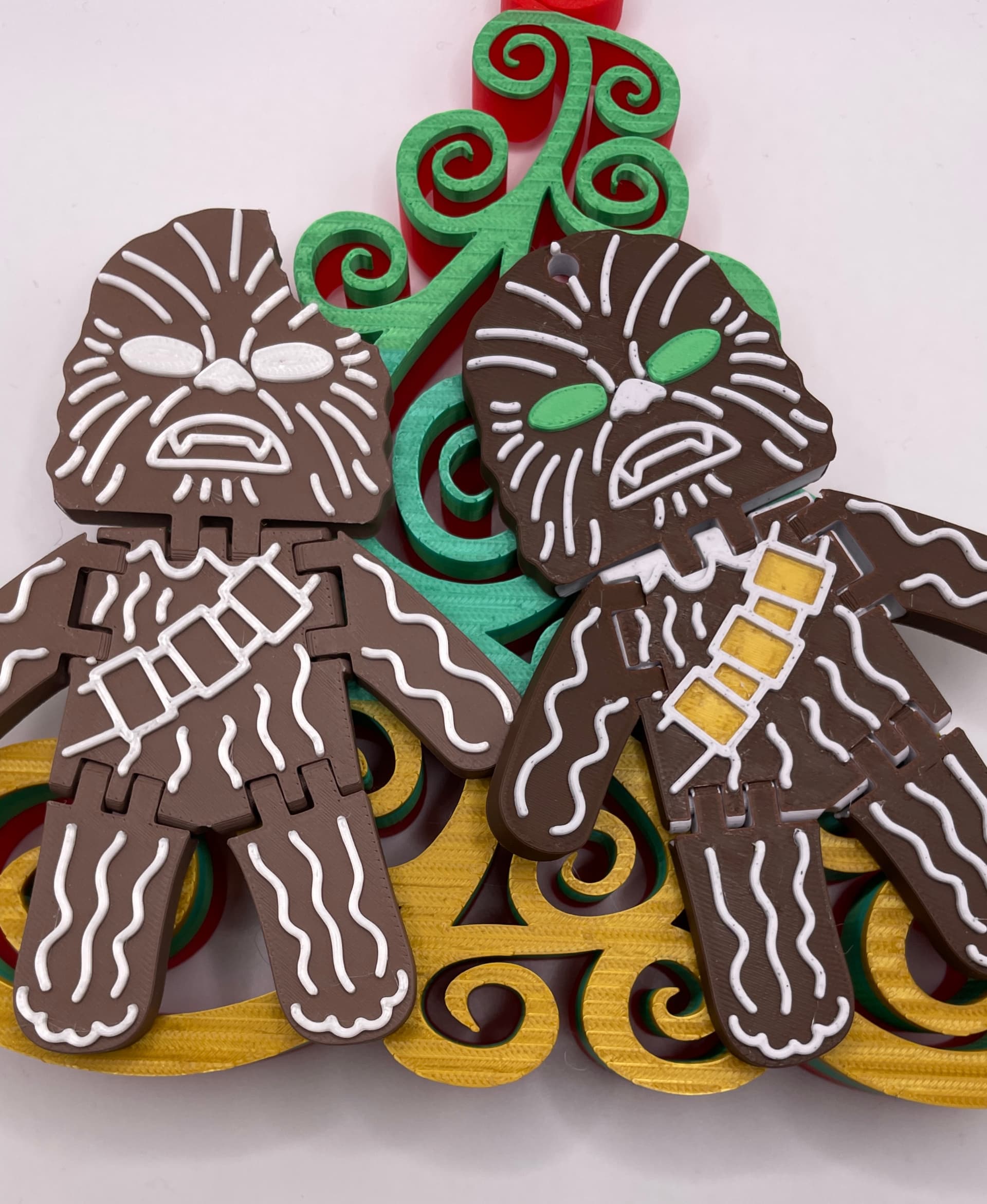 Flexi Gingerbread Chewbacca Ornament 3d model