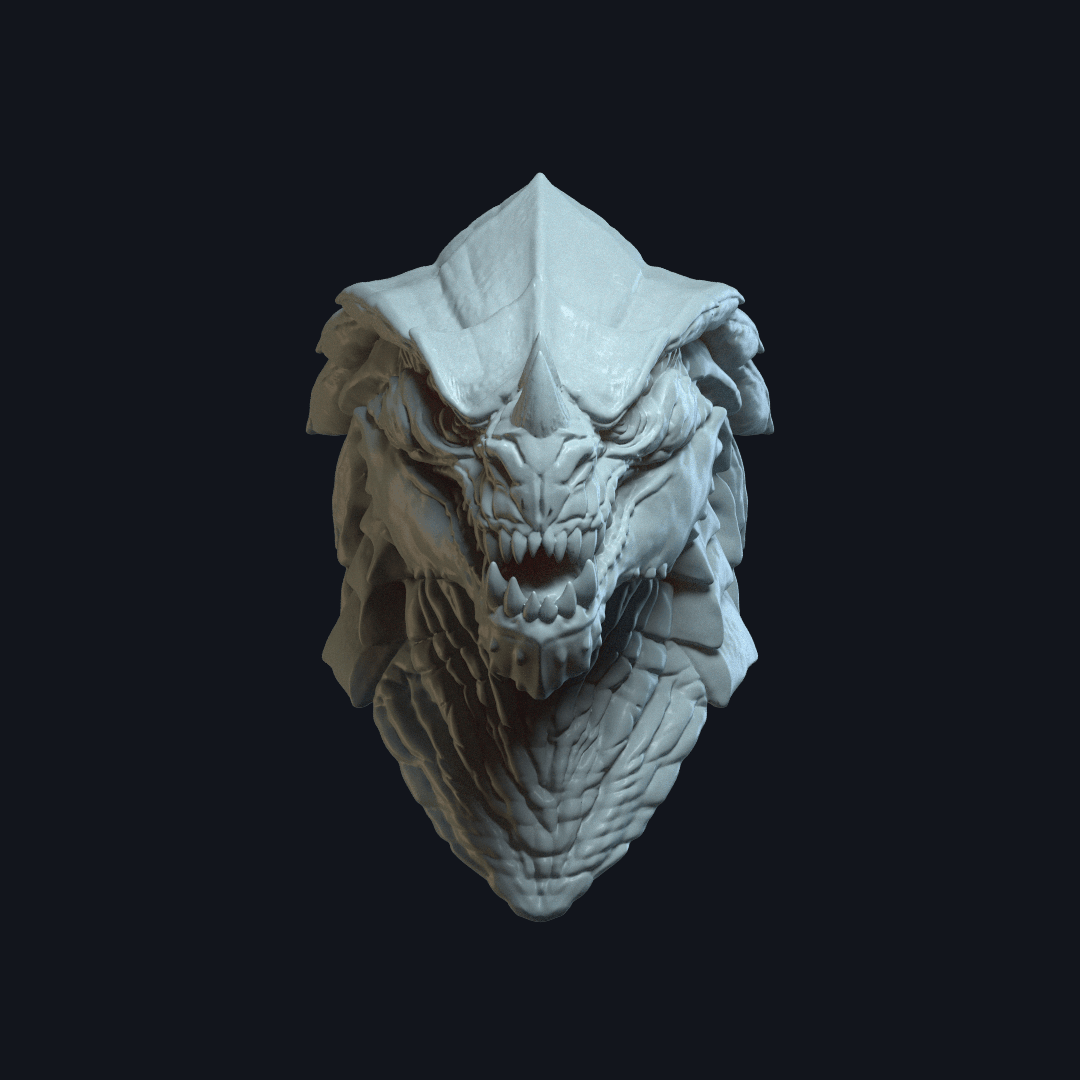 Garnon v8 Action Figure Head 3d model