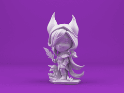 Xayah Inspired Fantasy Rogue – Stylized STL & OBJ Figure for 3D Printing 3d model