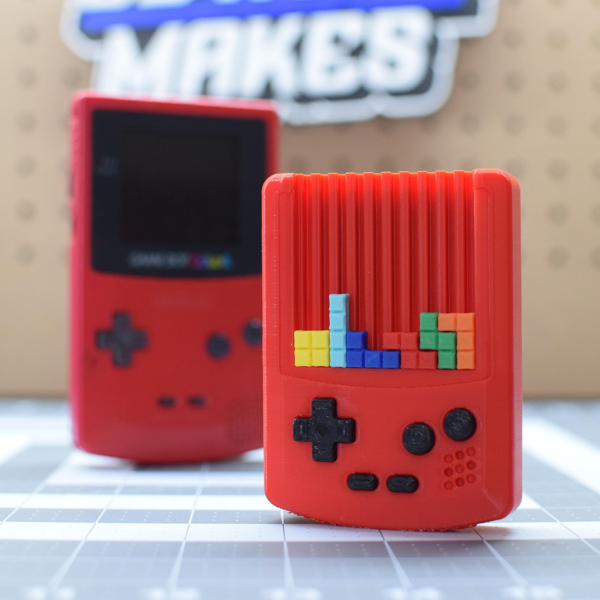 MINI TETRIS GAMEBOY COLOR - RETRO TOY AND CONTAINER 3d model