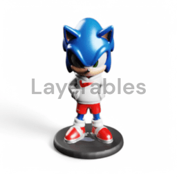 Cool Sonic 3D Printer Model - STL File - Streetwear Style Collectible - 3D Print Gaming Figure - Des 3d model