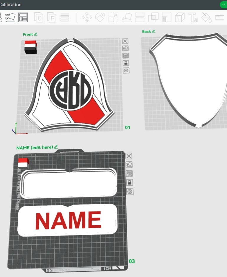 River Plate Sign - LED Strip Compatible 3d model