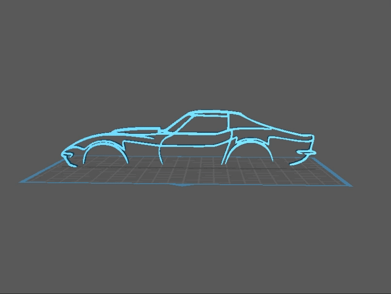 Chevrolet - Corvette C3 Wall Art 3d model