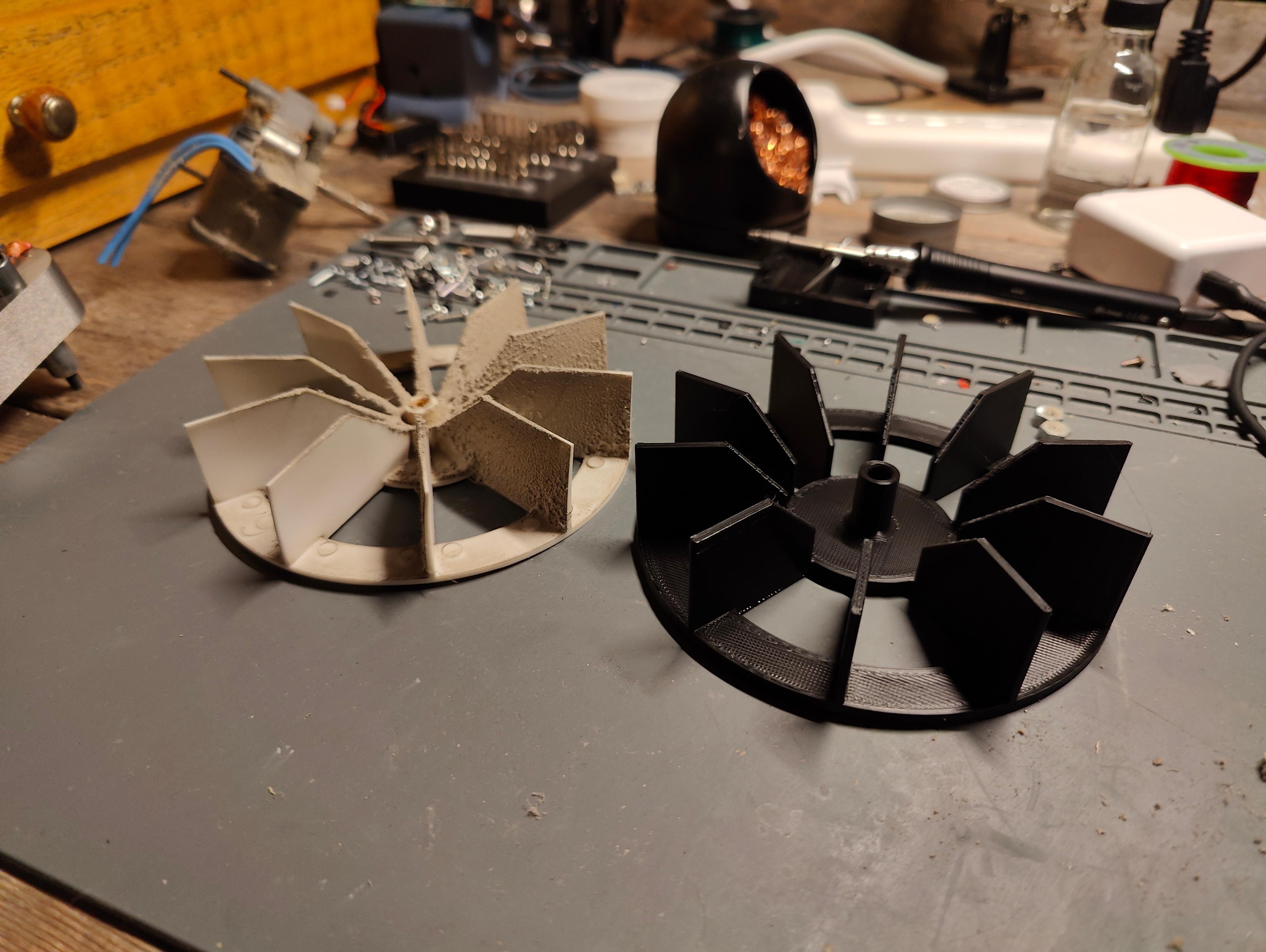 Replacement Bathroom Fan Impeller (3/16" diameter shaft) 3d model