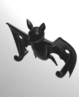 Bat-Shaped Wall-Mount Coat Hanger 3d model