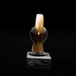 Luxury Golden Orbit Sculpture 3d model
