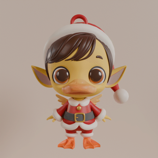 elf santa ornament 3d model