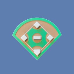 Baseball Diamond Fridge Magnet 3d model