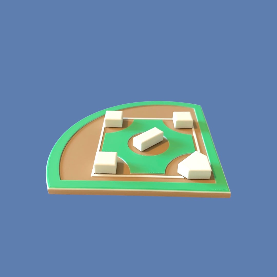 Baseball Diamond Fridge Magnet 3d model