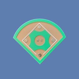 Baseball Diamond Fridge Magnet 3d model